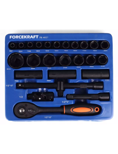 ZESTAW KLUCZY 26el. 1 2" 8-36mm  WKLADKA  FORCEKRAFT