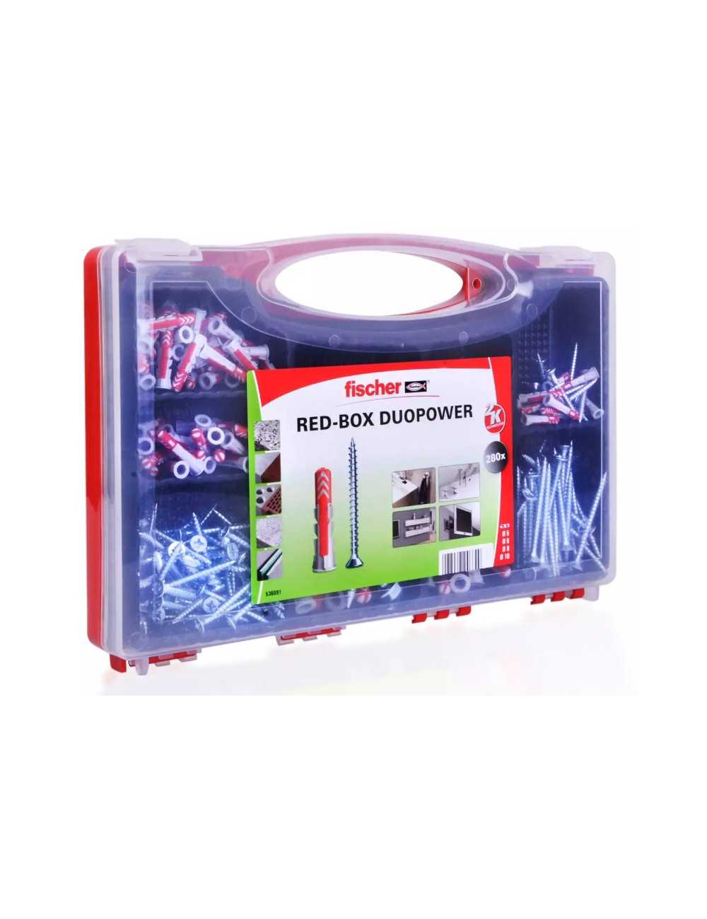 FISCHER ZESTAW KOŁKÓW REDBOX DUOPOWER+WKRĘTY 280szt.