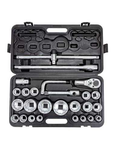 ROCKFORCE ZESTAW KLUCZY NASADOWYCH 26el. 3 4" - 1"  12KĄT.