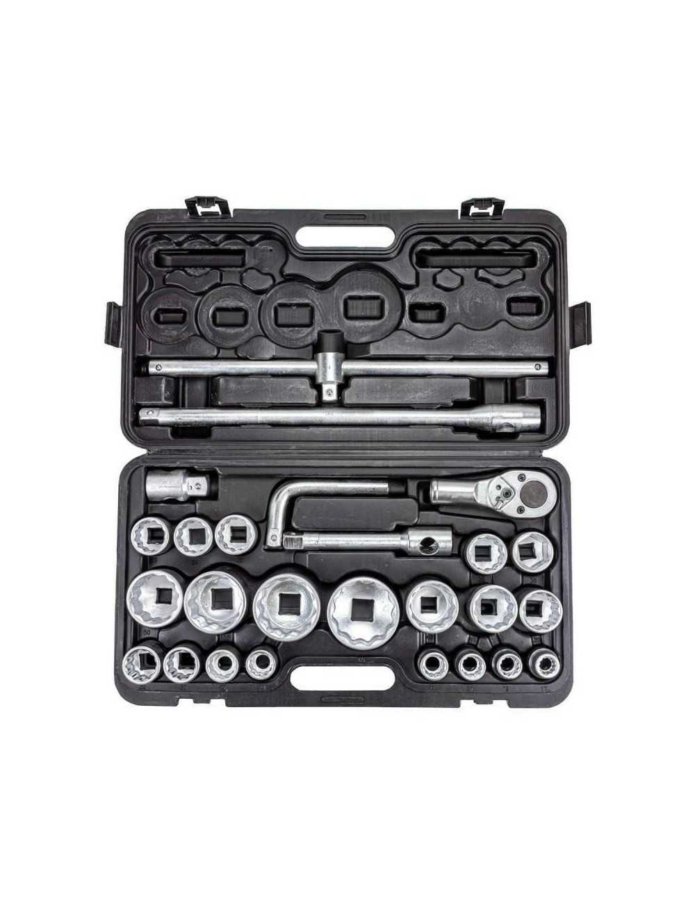 ROCKFORCE ZESTAW KLUCZY NASADOWYCH 26el. 3 4" - 1"  12KĄT.