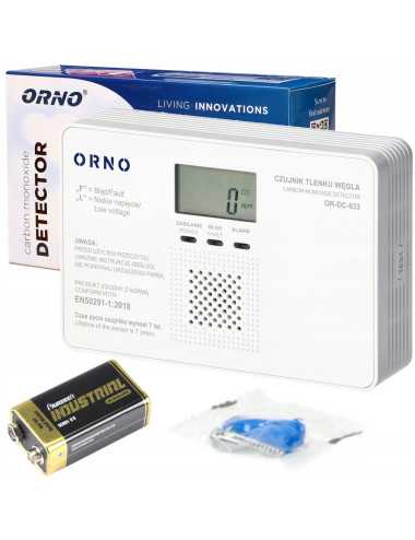 ORNO CZUJNIK TLENKU WĘGLA WYŚWIETLACZ 9V