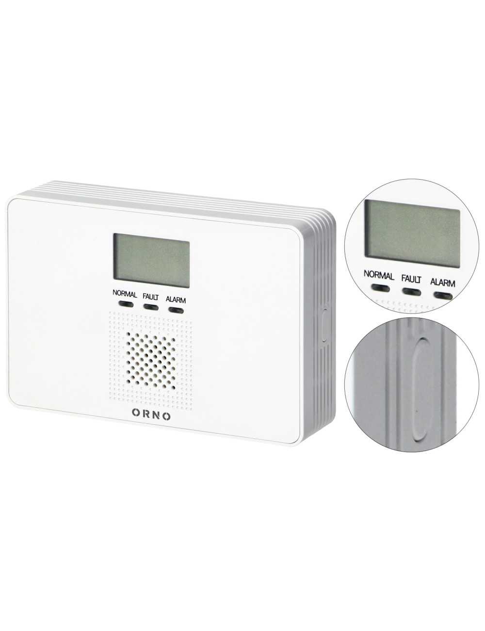 ORNO CZUJNIK TLENKU WĘGLA WYŚWIETLACZ 9V