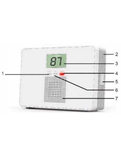 ORNO CZUJNIK TLENKU WĘGLA WYŚWIETLACZ 9V