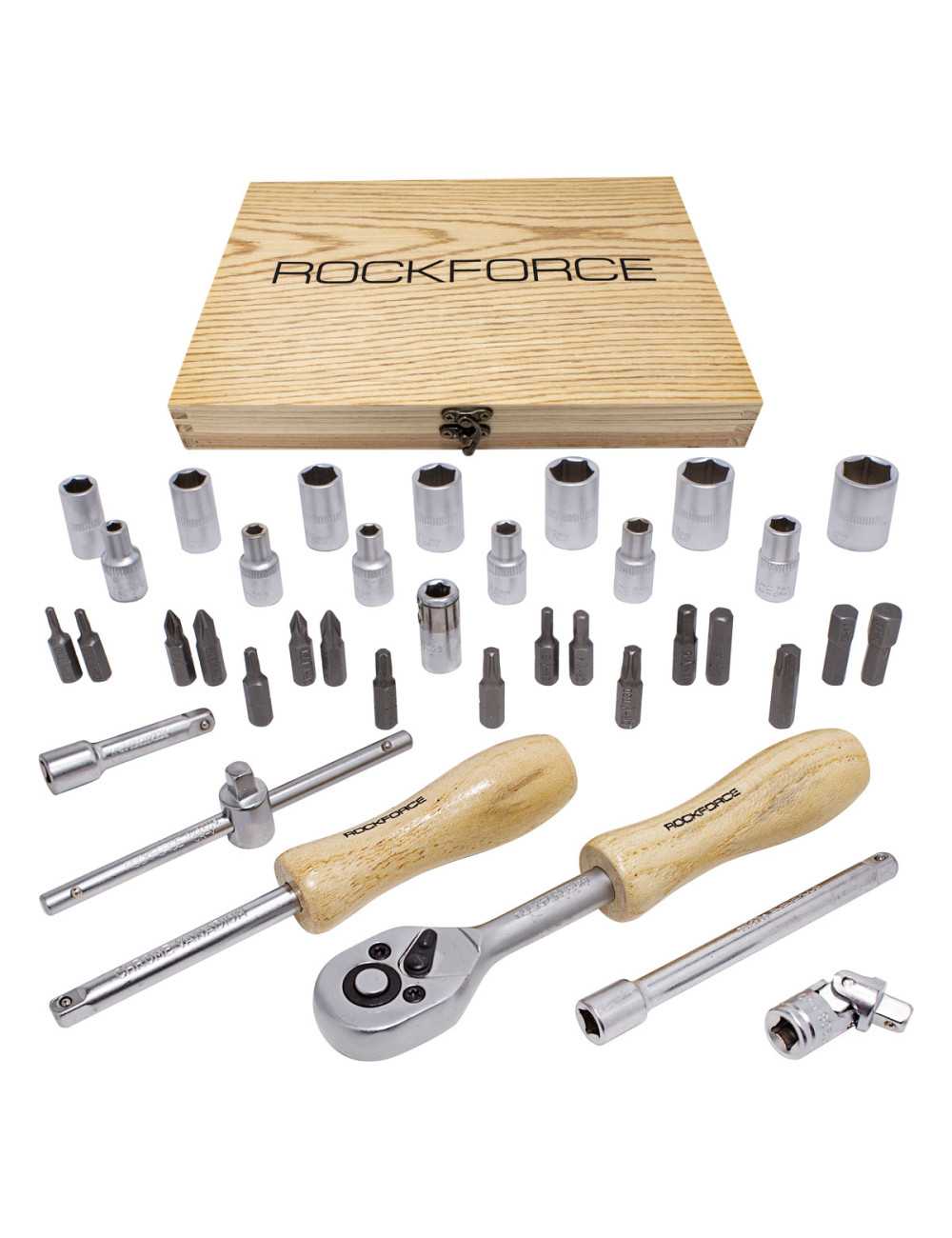 ROCKFORCE ZESTAW KLUCZY 1 4" 38el.