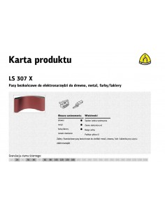 KLINGSPOR PASY BEZKOŃCOWE DO ELEKTRONARZĘDZI LS307X  75mm x 533mm gr.150 /10szt.