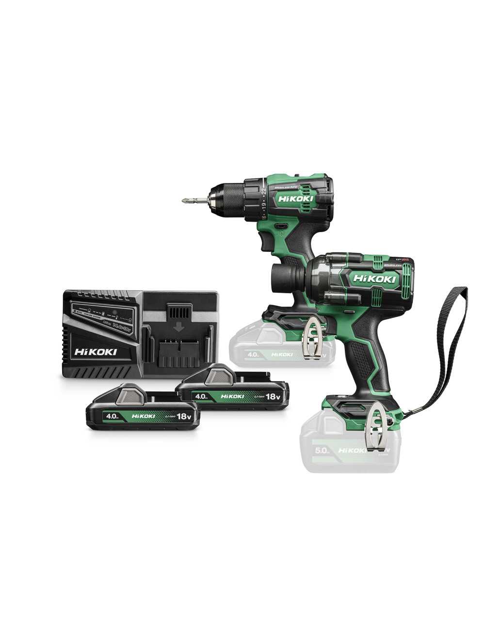 HIKOKI ZESTAW 18V KC18DE WLZ (DS18DE+WR18DH) 2x4,0Ah HITSYSTEM
