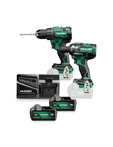 HIKOKI ZESTAW 18V KC18DE WMZ (DV18DE + WR18DH) 2x5,0Ah HITSYSTEM