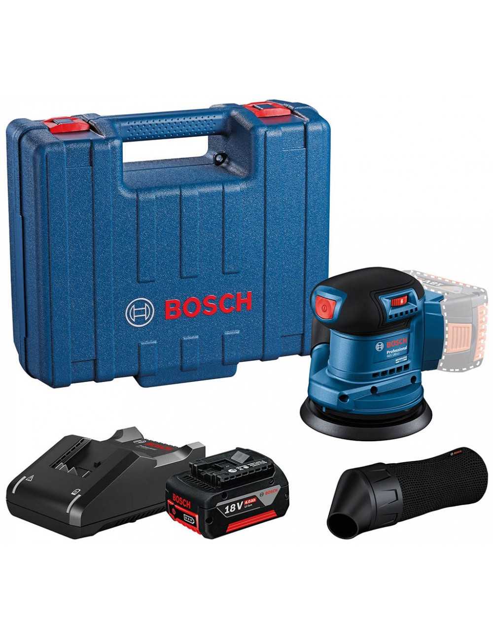 BOSCH GEX 185-Li Szlifierka mimośrodowa 1 x 4.0Ah + walizka 06013A5021