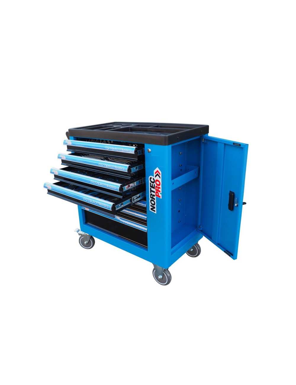 NORTEC WÓZEK NARZĘDZIOWY 7 SZUFLAD 279el.