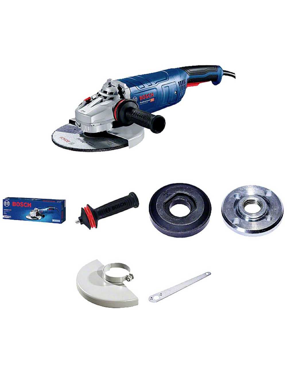 BOSCH SZLIFIERKA KĄTOWA 2400W GWS 24-230 P WŁĄCZNIK CZUWAKOWY