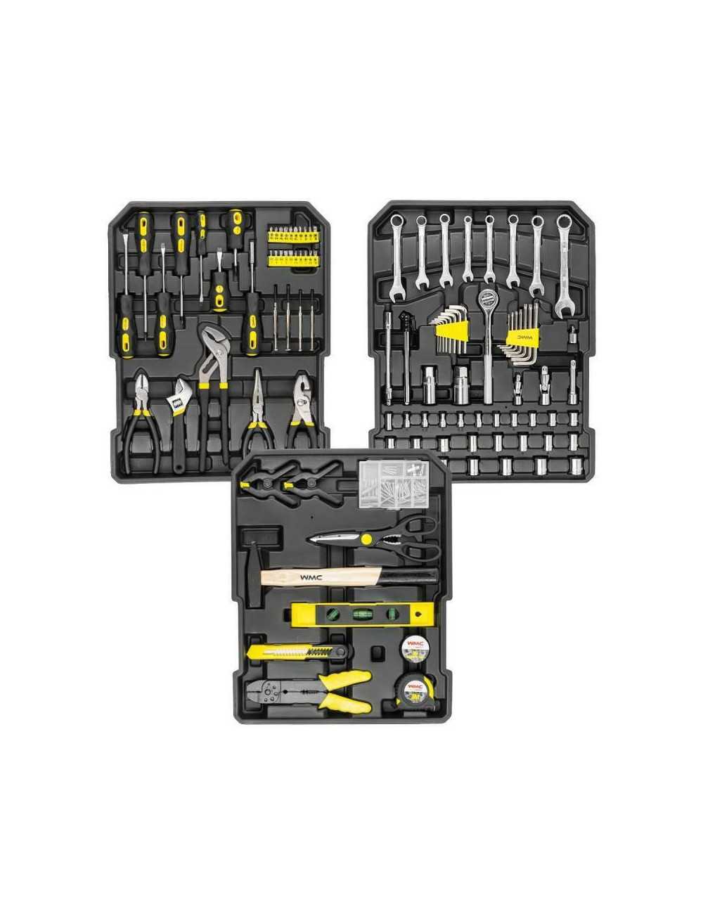 ZESTAW KLUCZY  186el. WALIZKA NA KÓŁKACH  WMC