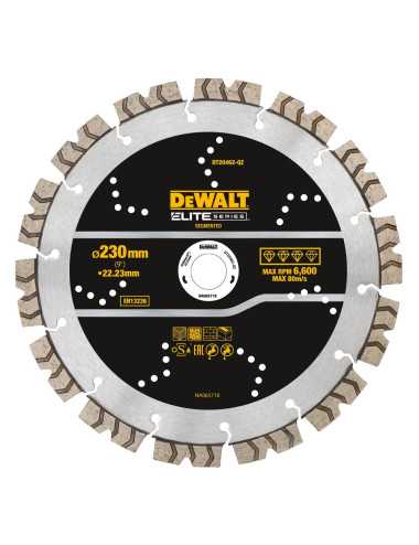 TARCZA DIAMENTOWA SEGMENTOWA BETON 230 25,4MM ELITE DEWALT DT20462-QZ