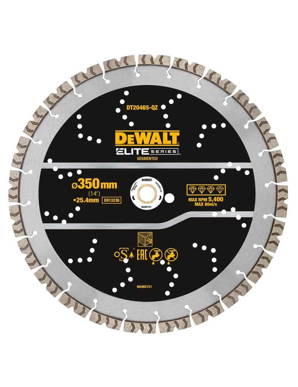 TARCZA DIAMENTOWA SEGMENTOWA BETON ZBROJONEGO 350 25,4MM ELITE DEWALT DT20465-QZ