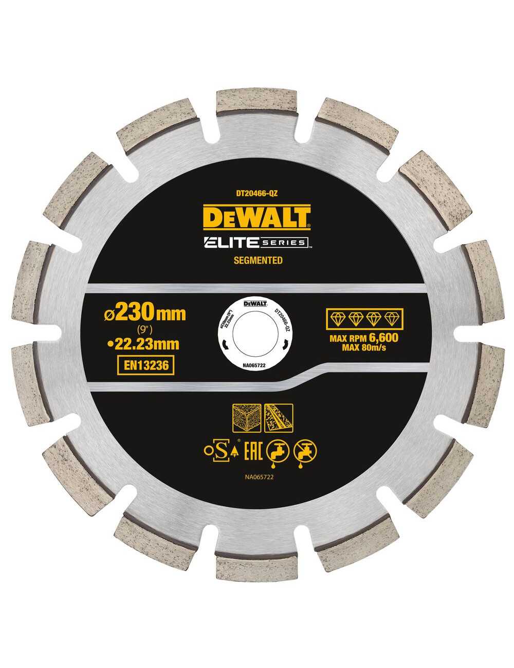 TARCZA DIAMENTOWA SEGMENTOWA BETON ASFALT 230 25,4MM ELITE DEWALT DT20466-QZ