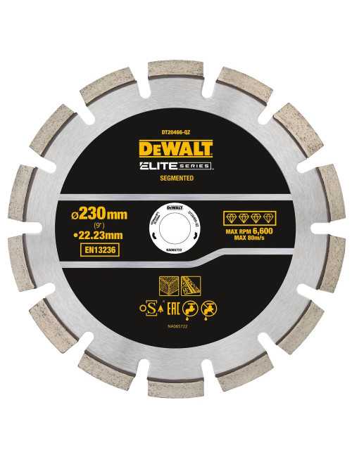 TARCZA DIAMENTOWA SEGMENTOWA BETON ASFALT 230 25,4MM ELITE DEWALT DT20466-QZ