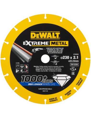 TARCZA DIAMENTOWA DO CIĘCIA STALI O ŚREDNICY 230MM DEWALT DT40255