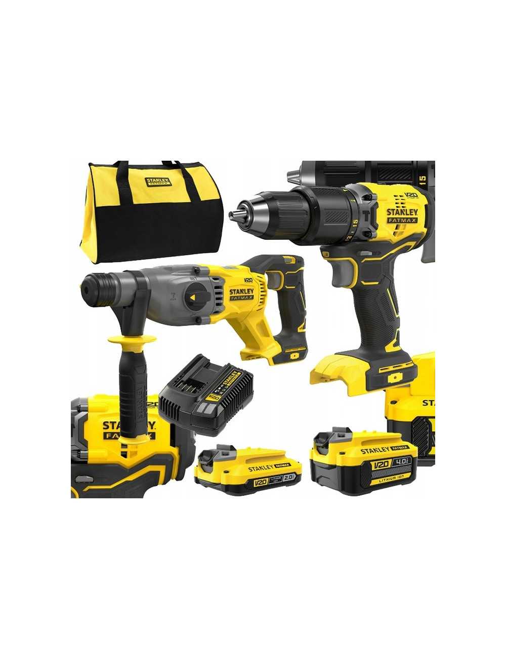 STANLEY ZESTAW V20 SFMCK216MDS (SFMCD715 + SFMCH900) 1x4,0Ah 1x2,0Ah