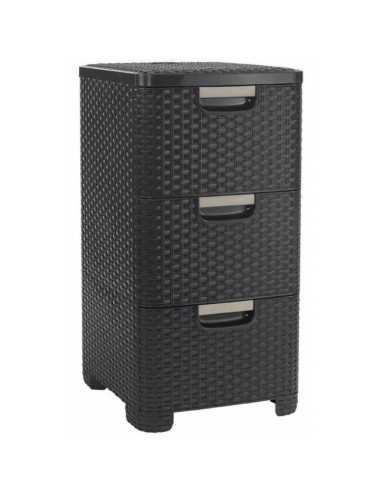 CURVER REGAŁ Z 3 SZUFLADAMI 3x14L CIEMNY BRĄZ