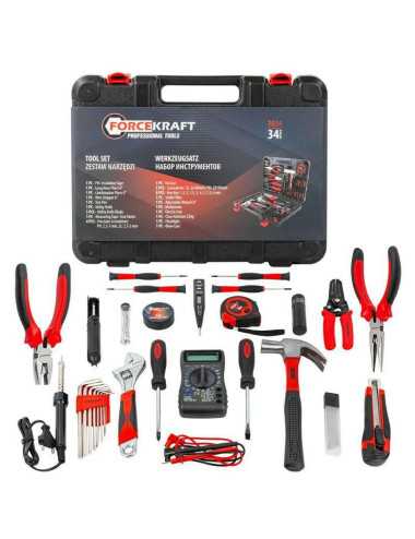 ZESTAW NARZĘDZI DLA ELEKTRYKÓW 34el.  FORCEKRAFT