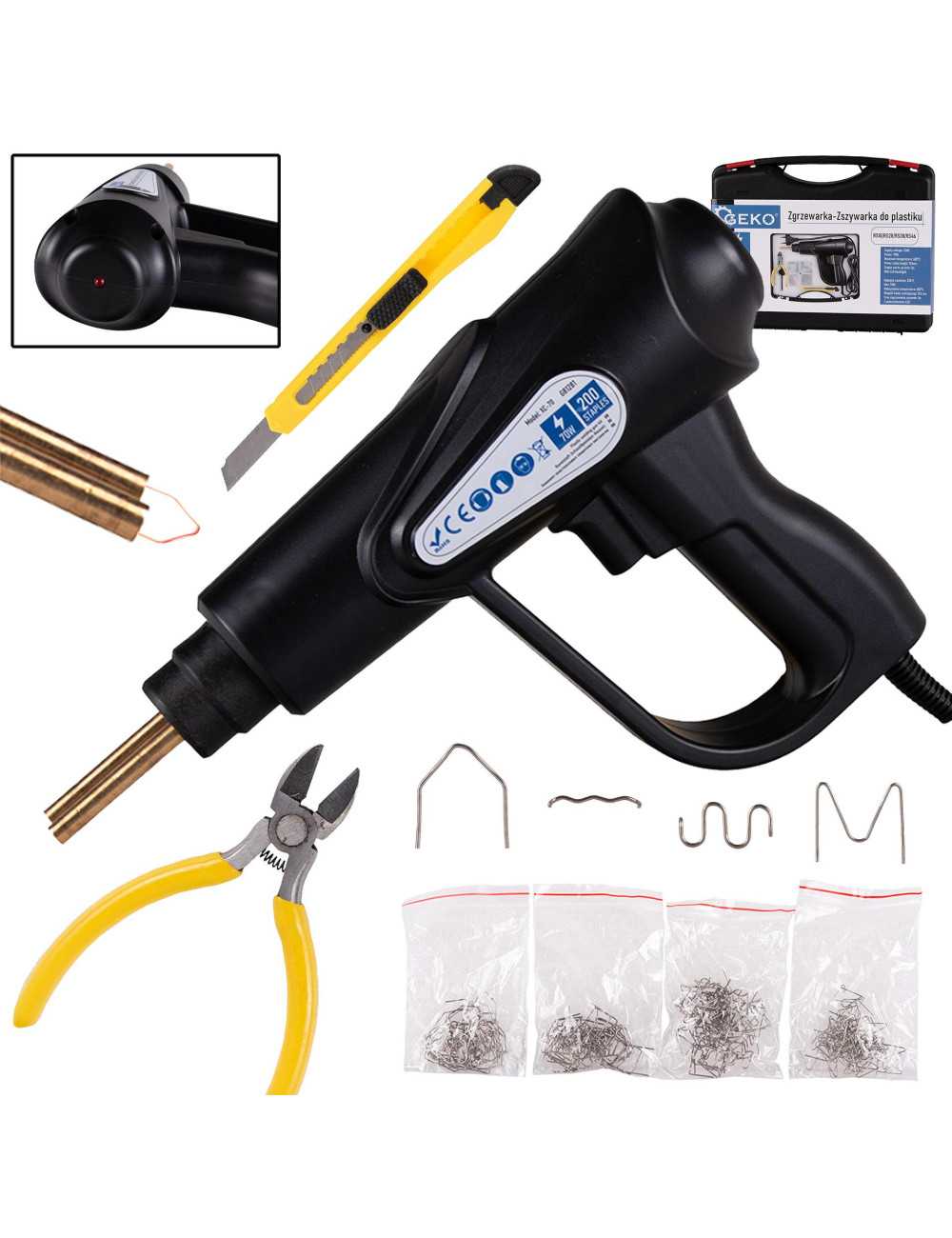 ZGRZEWARKA DO PLASTIKU 70W + ZSZYWKI GEKO