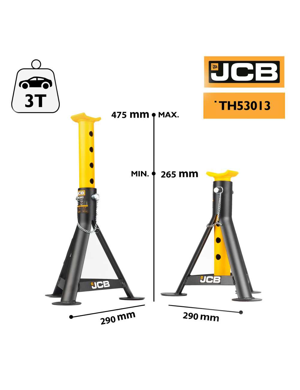 JCB PODSTAWKI KOBYŁKI SAMOCHODOWE 2szt. 3T 310-478mm