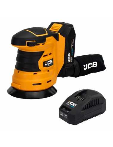 JCB SZLIFIERKA MIMOŚRODOWA 18V 125mm  1x2,0Ah TORBA