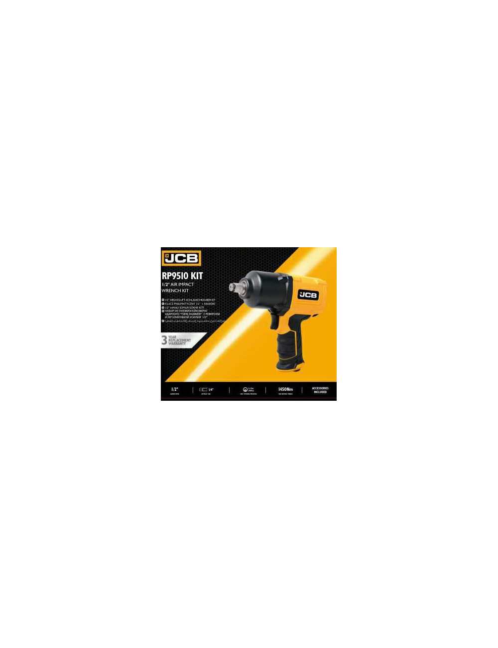 JCB PNEUMATYCZNY KLUCZ 1 2" 1450NM + NASADKI