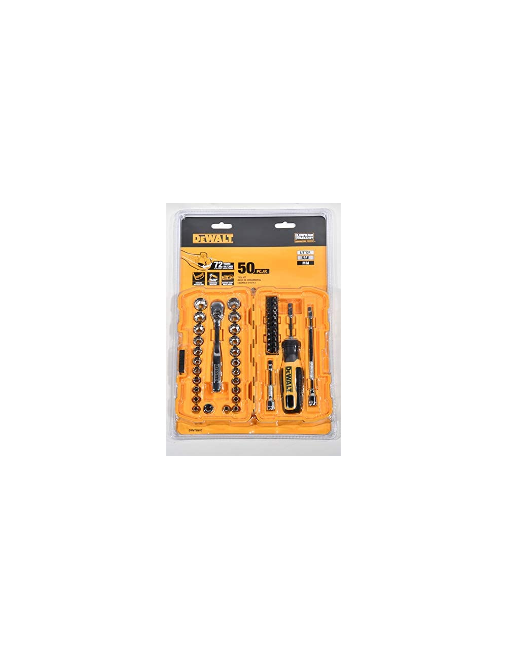 DEWALT ZESTAW KLUCZY BITÓW NASADEK  50el. 1 4" NANO