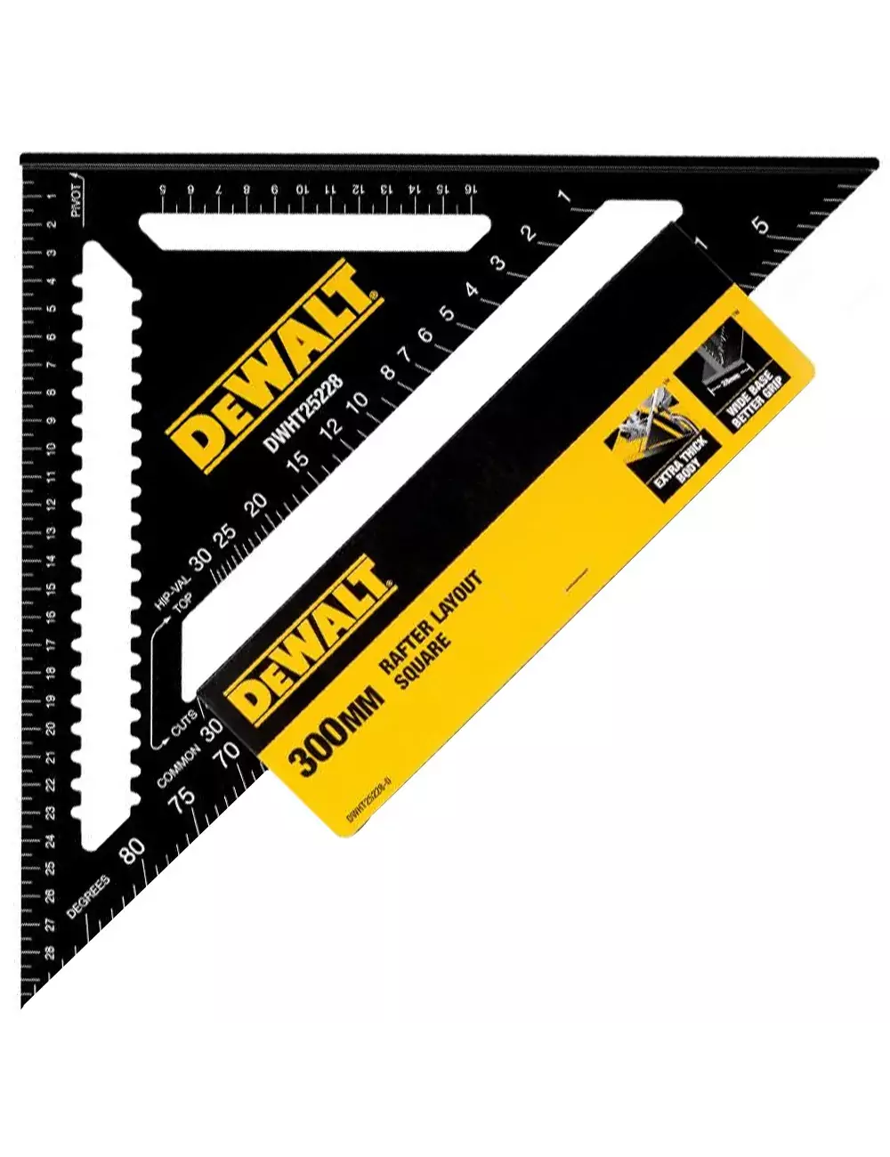 DEWALT KĄTOWNIK 30cm DWHT25228-0 PRZYMIAR DEKARSKI ALUMINIOWY ZE STOPKĄ