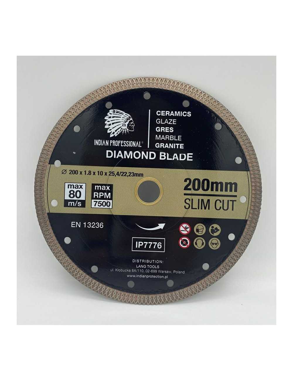 TARCZA DIAMENTOWA 200mm SLIM CUT  INDIAN PROFESSIONAL