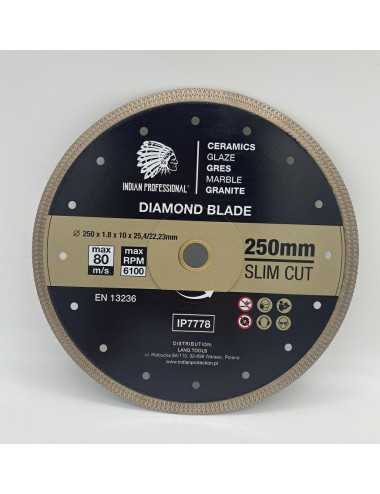 TARCZA DIAMENTOWA 250mm SLIM CUT  INDIAN PROFESSIONAL