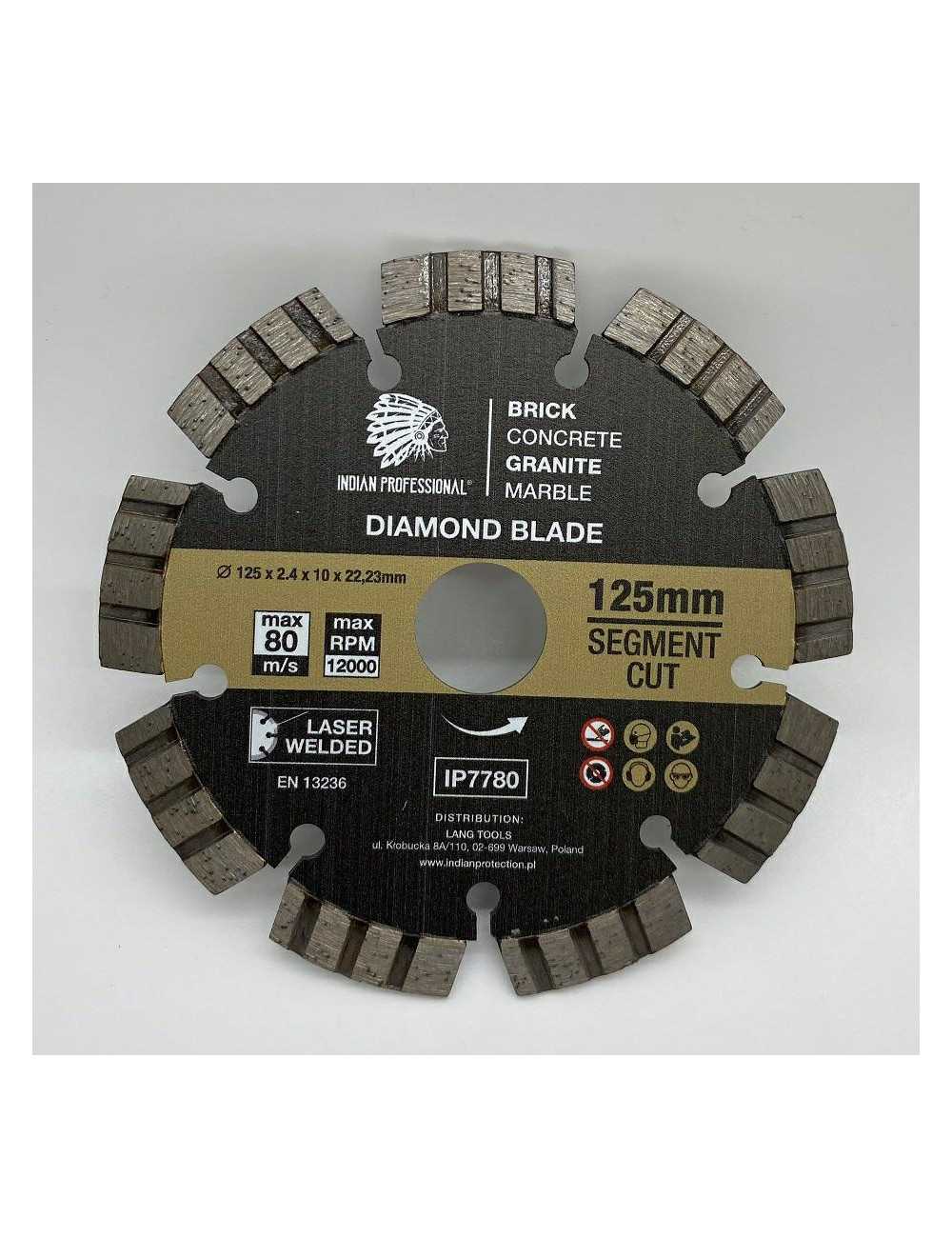 TARCZA DIAMENTOWA 125mm SEGMENT TURBO CUT  INDIAN PROFESSIONAL