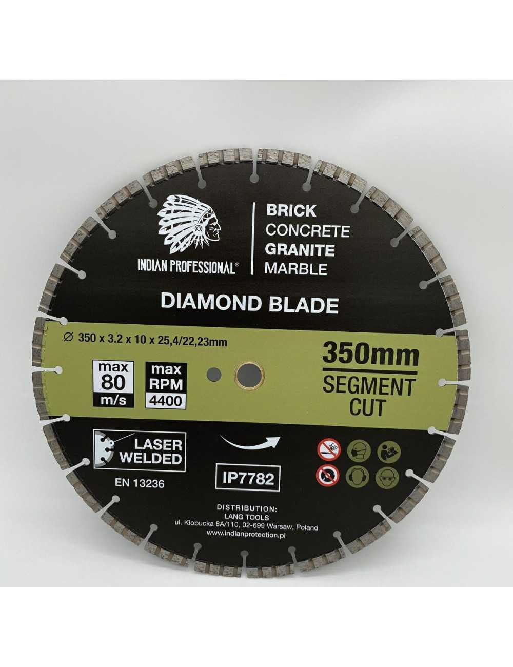 TARCZA DIAMENTOWA 350mm SEGMENT TURBO CUT  INDIAN PROFESSIONAL