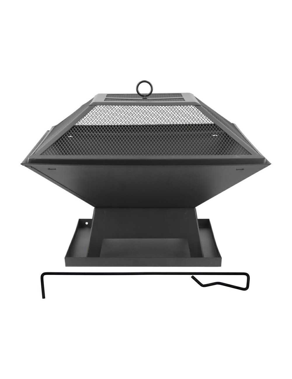 LUND PALENISKO STALOWE Z POKRYWĄ 45 x 45cm