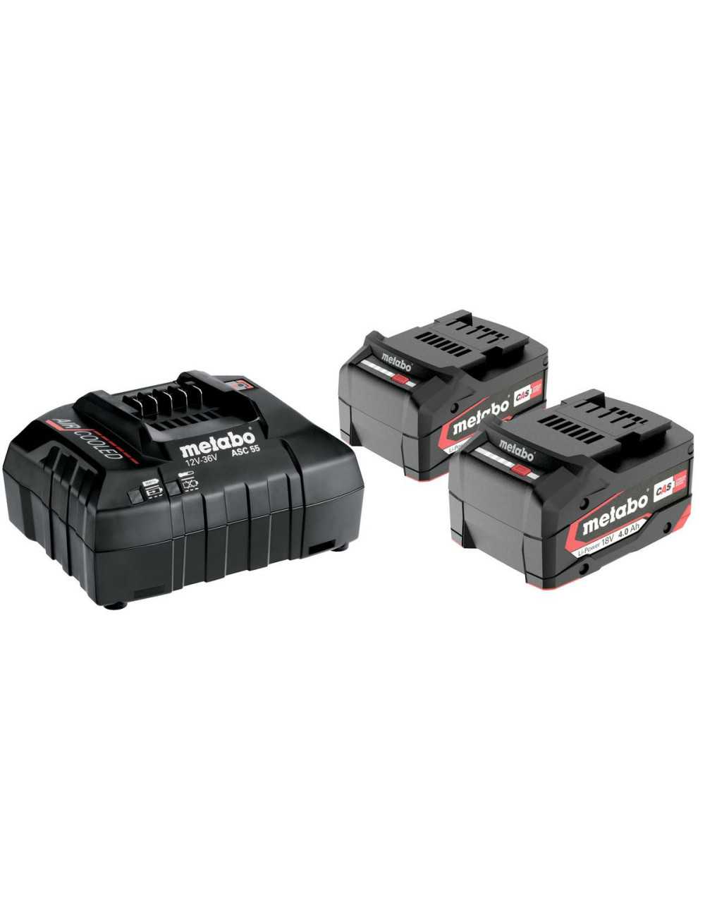 METABO 2 X AKUMULATOR 18V 4,0Ah + ŁADOWARKA ASC 55
