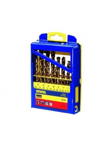 IRWIN WIERTŁO METAL TYTAN  KOMPLET 19szt. 1,0 10,0mm co 0,5mm