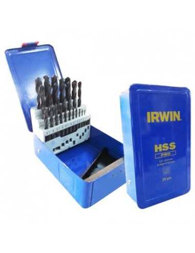 IRWIN WIERTŁO METAL HSS DIN-338 KOMPLET 25szt. 1,0 - 13,0 mm co 0,5 mm