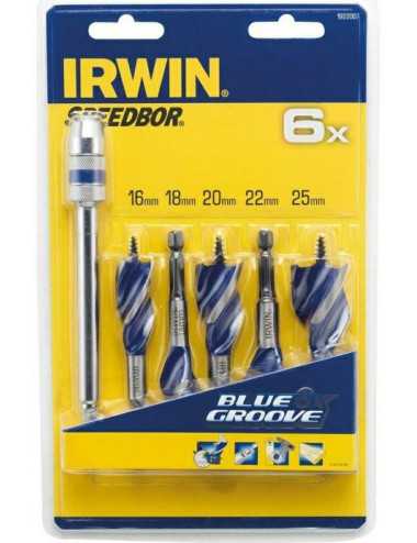 IRWIN WIERTŁO DO DREWNA KOMPLET 5szt.BLUE GROOVE 6X 16, 18, 20, 22, 25 mm