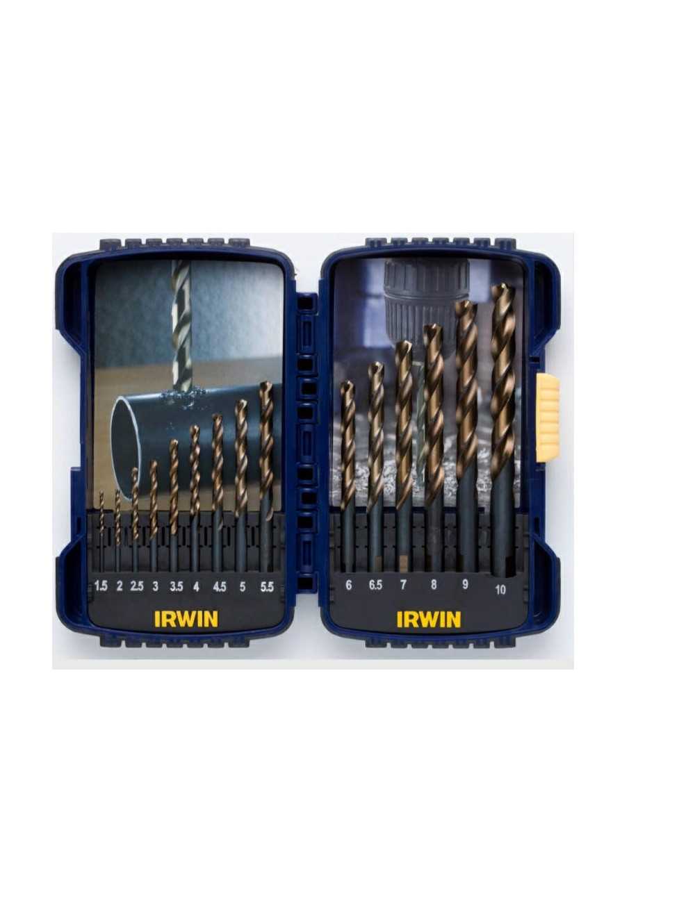 IRWIN ZESTAW 15szt. 1.5mm, 2mm, 2.5mm, 3mm, 4mm, 4.5mm, 5mm, 5.5mm, 6mm, 6.5mm, 7mm, 8mm, 9mm, 10mm