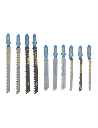 IRWIN BRZESZCZOT HCS HSS DO WYRZYNARKI TYP T  KOMPLET 10szt.  METAL (0,2-6 mm), DREWNO (<60mm) i tworzy