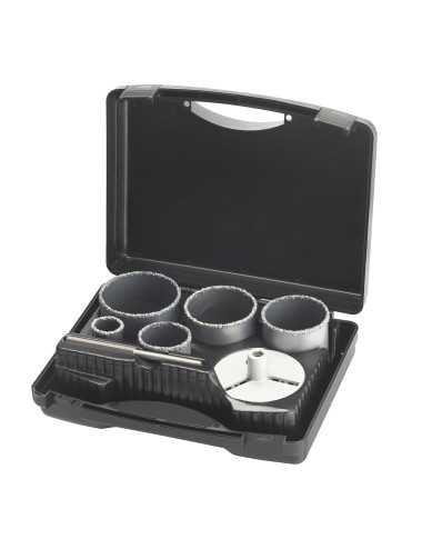 IRWIN OTWORNICA TCT HM  KOMPLET  7szt. 33, 53, 67, 73 i 83mm z trzpieniem mocującym i wiertłem centrują