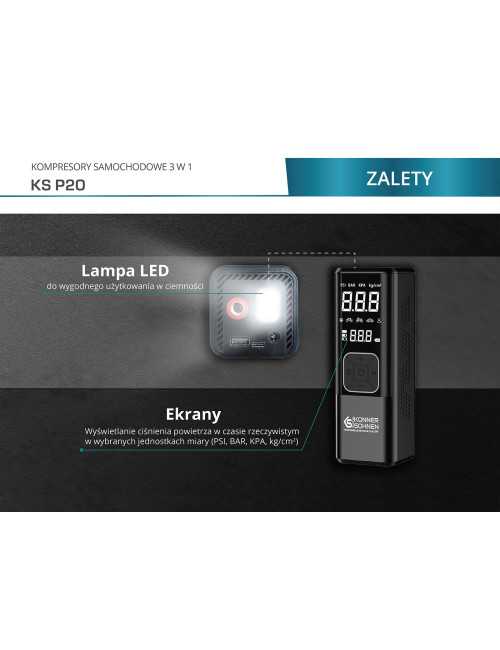 KONNER &amp; SOHNEN KOMPRESOR AKUMULATOROWY 3 w 1 P20