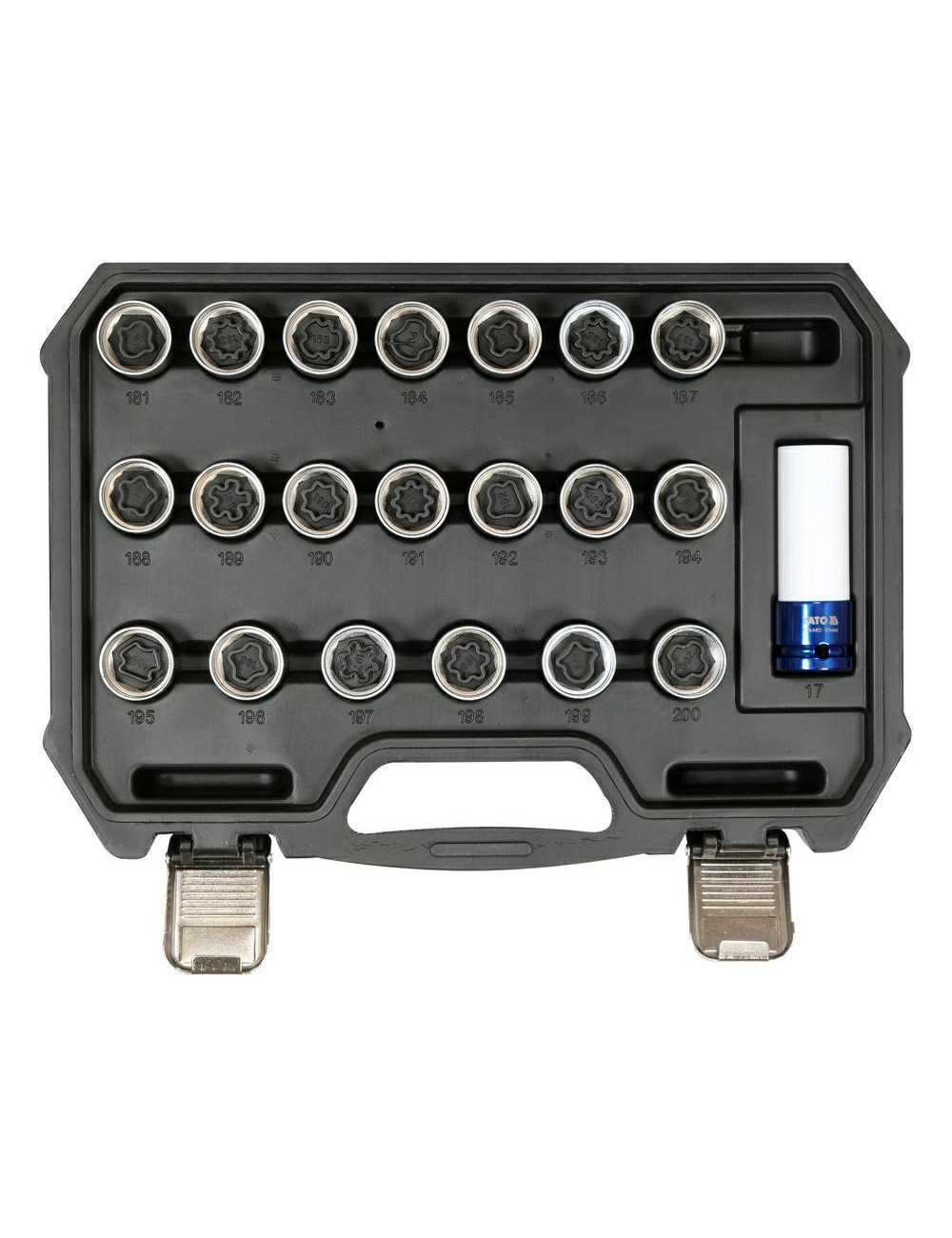 YATO ZESTAW NASADEK DO ŚRUB ZABEZPIECZAJĄCYCH