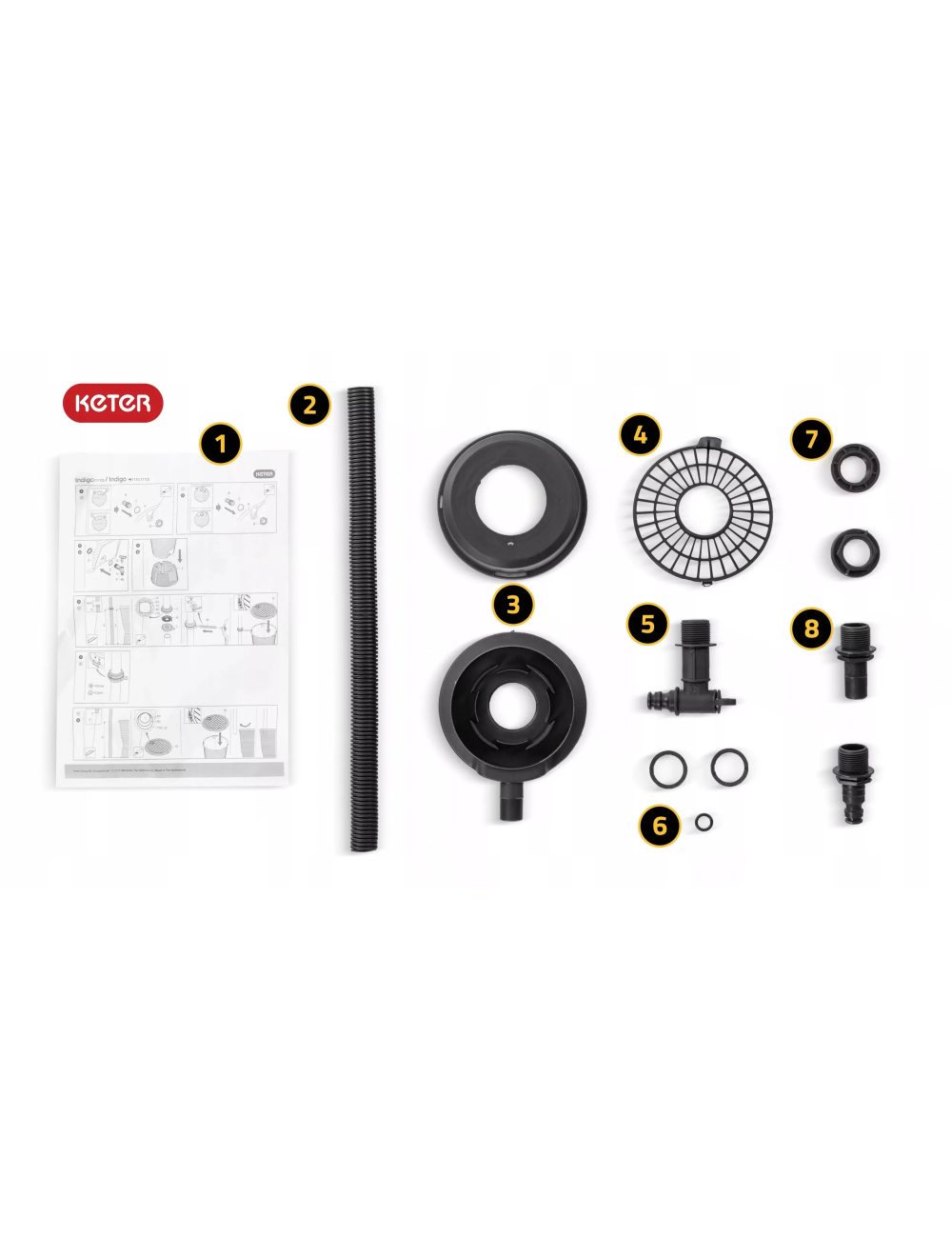 KETER ZBIORNIK NA DESZCZÓWKE INDIGO WATER BUTT + BASE  GRAFIT  200 L
