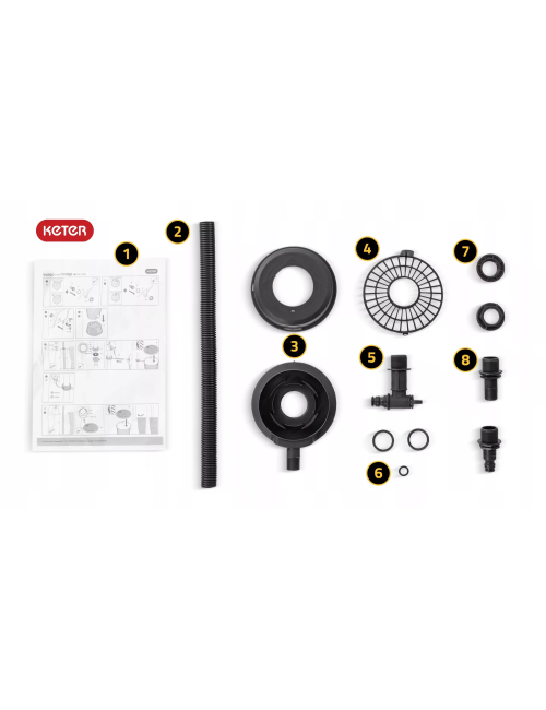 KETER ZBIORNIK NA DESZCZÓWKE INDIGO WATER BUTT + BASE  GRAFIT  200 L