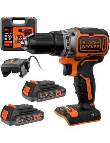 BLACK + DECKER WKRĘTARKA 18V BL186KB 52Nm 2x2,0Ah BL