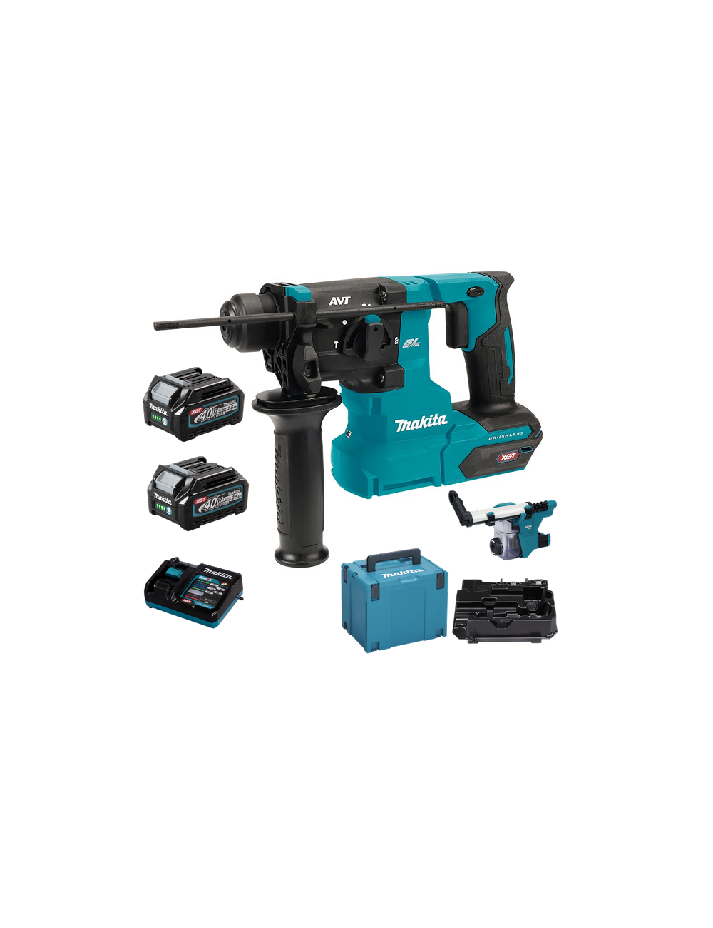 MAKITA MŁOTOWIERTARKA 40V XGT HR010GD201 2,1J 2x2,5Ah BL +SYSTEM ODSYSANIA 1911P2-6