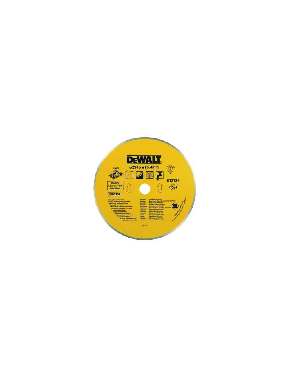 DEWALT TARCZA DIAMENTOWA PEŁNA 250 x 1,6 x 25,4mm KAMIEŃ GRANIT DT3734-XJ