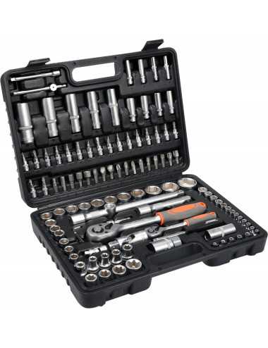 STHOR ZESTAW KLUCZY  108 ELEMENTÓW 1 2", 1 4" 58685