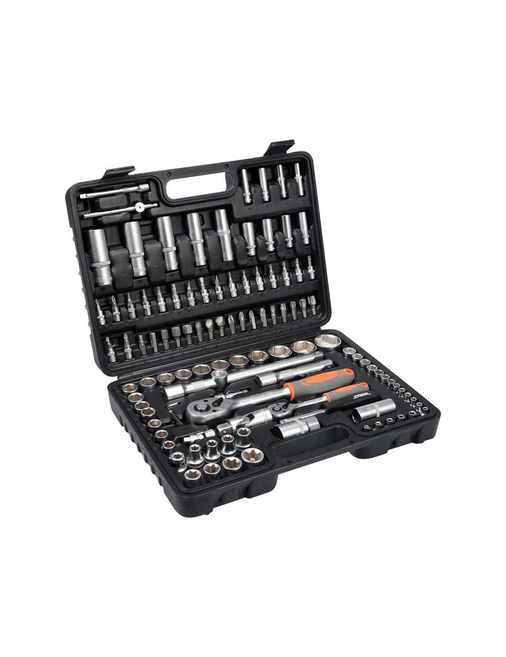 STHOR ZESTAW KLUCZY  108 ELEMENTÓW 1 2", 1 4" 58685
